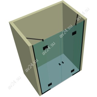 Душевые двери с доборами DK-109P в опорный профиль