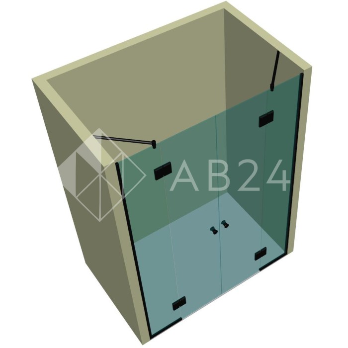 Душевые двери с доборами DK-109P в опорный профиль