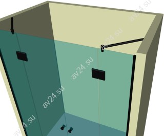 Душевые двери с доборами DK-109P в опорный профиль