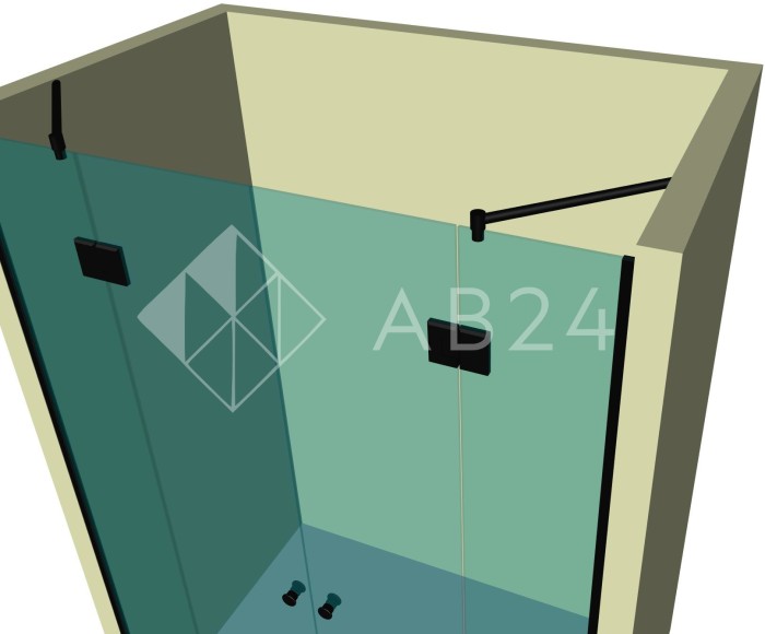 Душевые двери с доборами DK-109P в опорный профиль