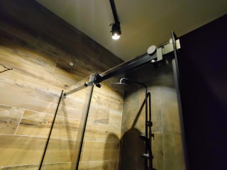 Раздвижная система Альфа α FDS-6 без ручки, нержавейка/черный