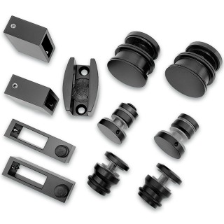 Раздвижная система Альфа α FDS-6 без ручки, нержавейка/черный