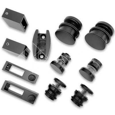 Раздвижная система Альфа α FDS-6 без ручки, нержавейка/черный