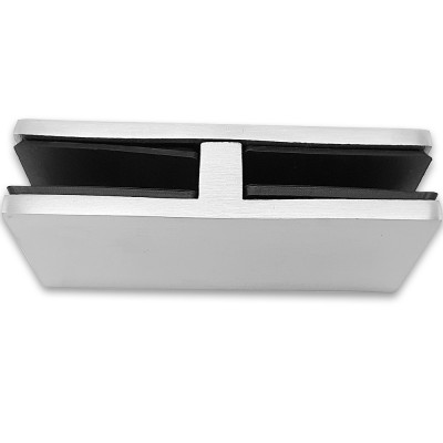 Крепление стекла FKK-200, 95х45 мм стекло-стекло 180°, нержавейка/матовый