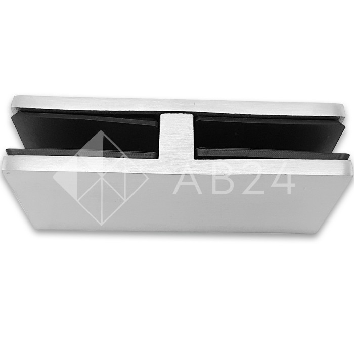 Крепление стекла FKK-200, 95х45 мм стекло-стекло 180°, нержавейка/матовый