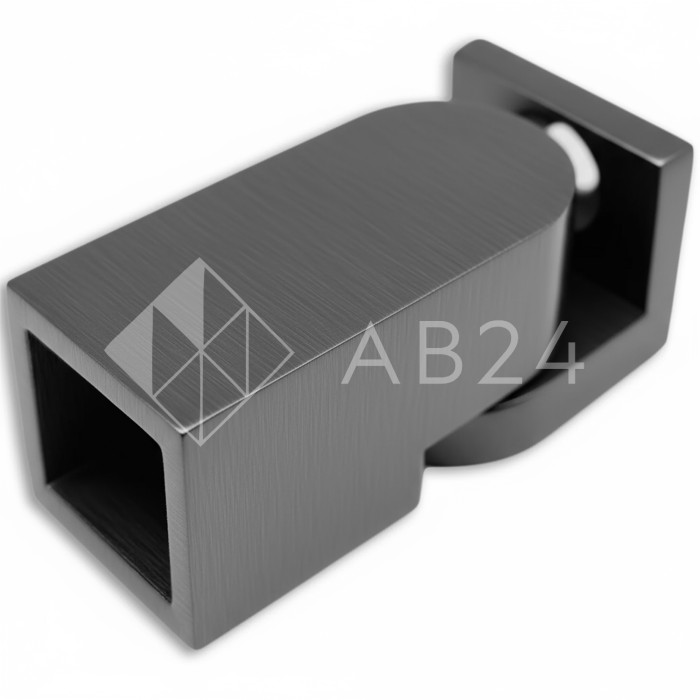 Крепление FDC-51 трубы 15х15 к стене 0°-180°, нержавейка/оружейная сталь