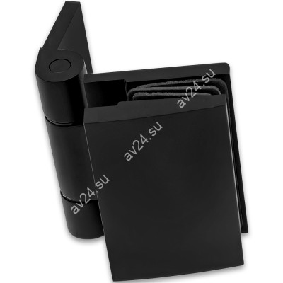 Петля Рея FDP-220 стена-стекло 90° с крышками, латунь/черный