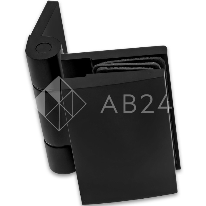 Петля Рея FDP-220 стена-стекло 90° с крышками, латунь/черный