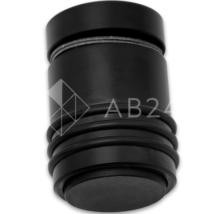 Ручка кноб Йота FDR-142 с резиновым торцом (односторонняя), алюминий/черный