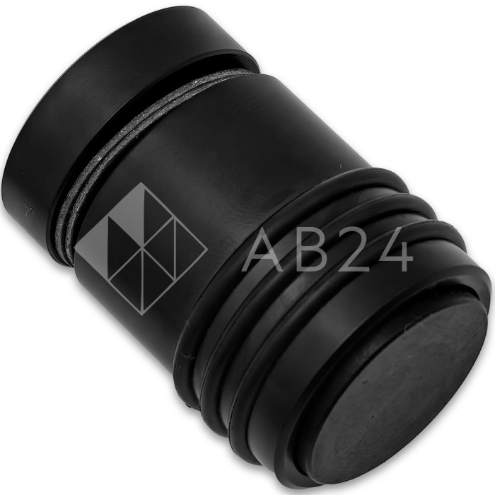 Ручка кноб Йота FDR-142 с резиновым торцом (односторонняя), алюминий/черный