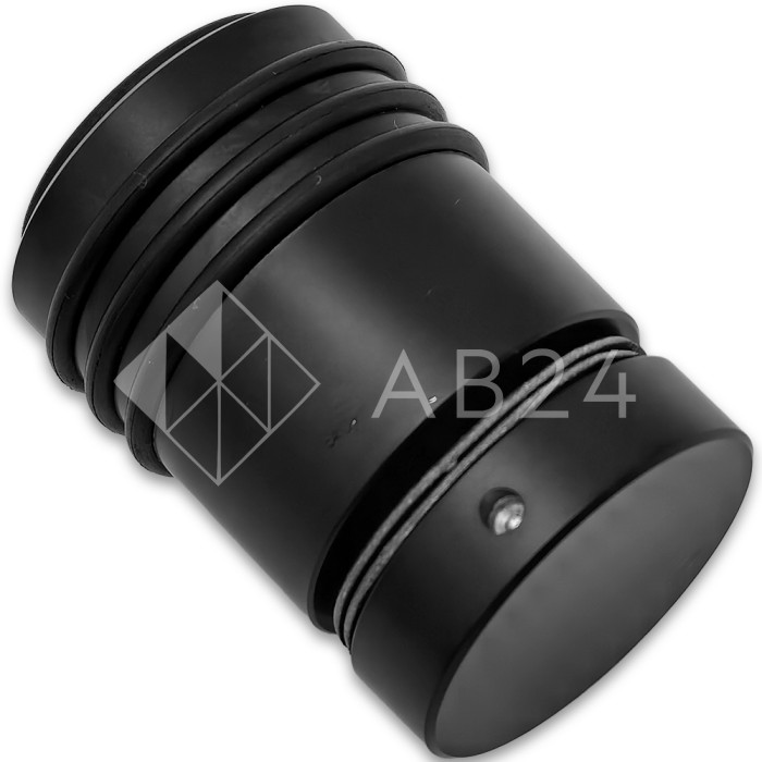 Ручка кноб Йота FDR-142 с резиновым торцом (односторонняя), алюминий/черный