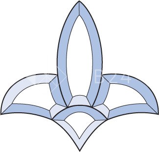 Бевелс AV73 фрамужный (4 элемента) 190 х 180 мм