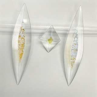 Бевелс AV305 дихроичный (3 элемента) 43 х 394 мм желтый мороз