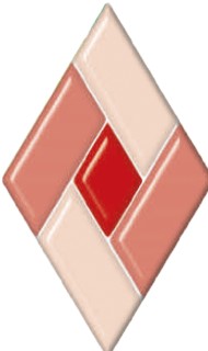 Фьюзинг ромб DFTQ 001 красно-розового, 10 см х 17 см
