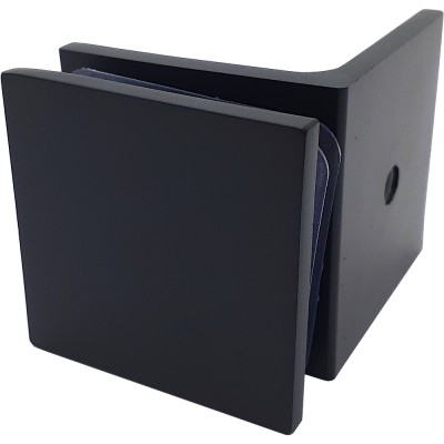 Коннектор Альфа α FDK-13 стена-стекло 90° с пластиной, цинк/черный