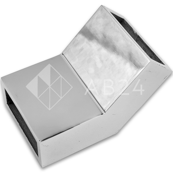 Соединитель FDC-36 трубы 30х10 вертикальный 135°, нержавейка/полированный