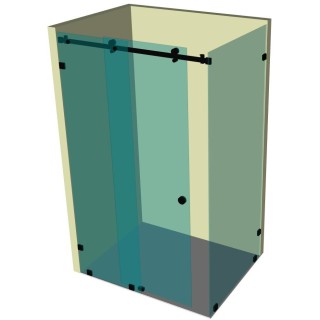 Душевая кабина угловая раздвижная DK-201K на коннекторах
