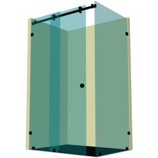 Душевая кабина угловая раздвижная DK-201K на коннекторах