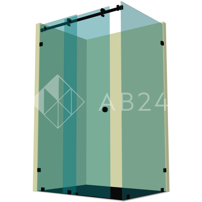 Душевая кабина угловая раздвижная DK-201K на коннекторах