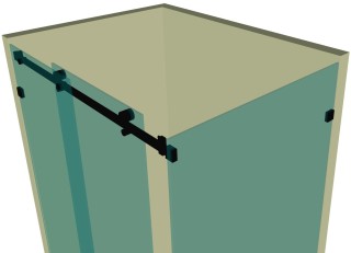 Душевая кабина угловая раздвижная DK-201K на коннекторах