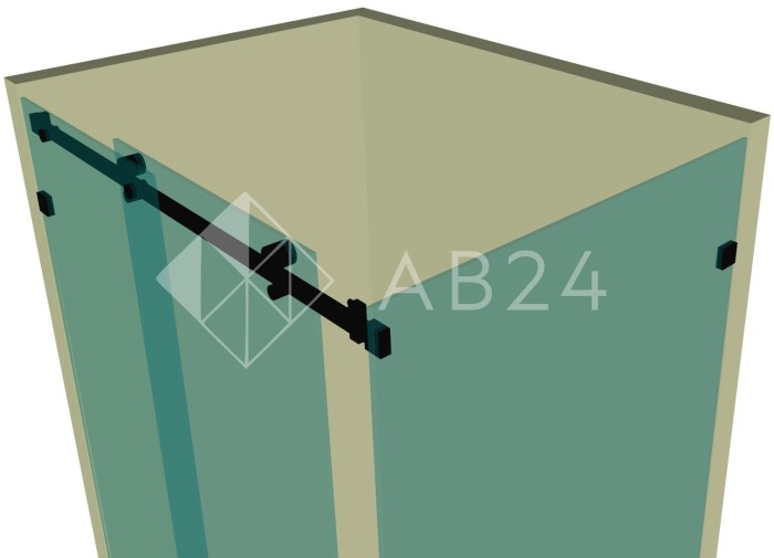 Душевая кабина угловая раздвижная DK-201K на коннекторах