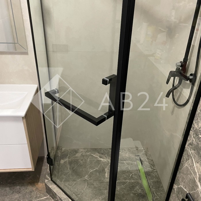 Ручка скоба FDR-72, 25x25x200x400х1.0 мм, нержавейка/черный