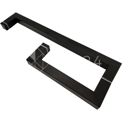 Ручка скоба FDR-72, 25x25x200x400х1.0 мм, нержавейка/черный