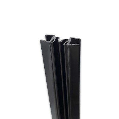 Уплотнитель гармошка черный 2.5 м под стекло 8 мм FDPP-118.8