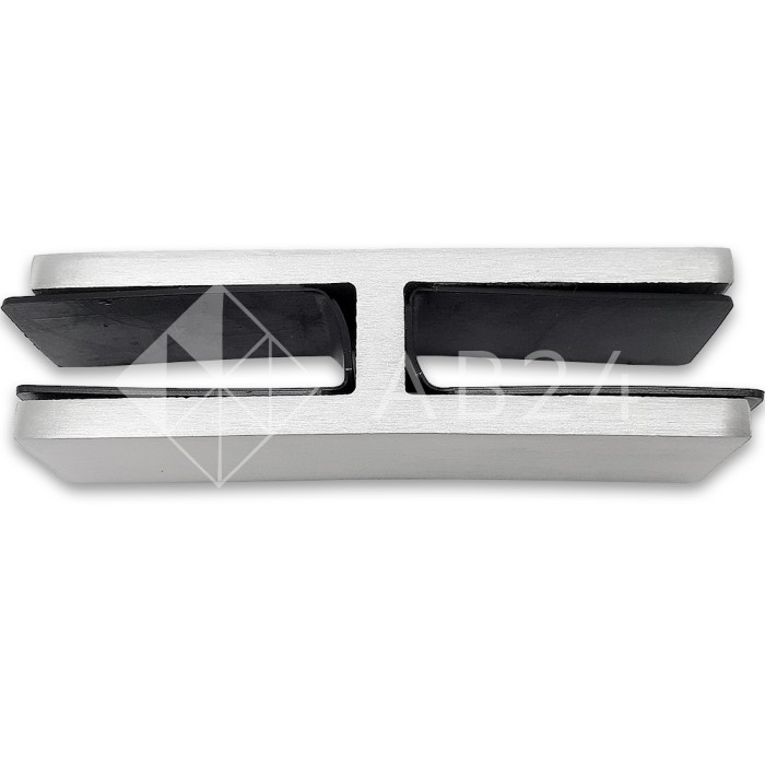 Крепление стекла FKK-201, 88х26 мм стекло-стекло 180°, нержавейка/матовый