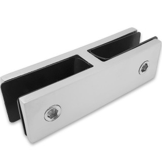 Крепление стекла FKK-201, 88х26 мм стекло-стекло 180°, нержавейка/матовый