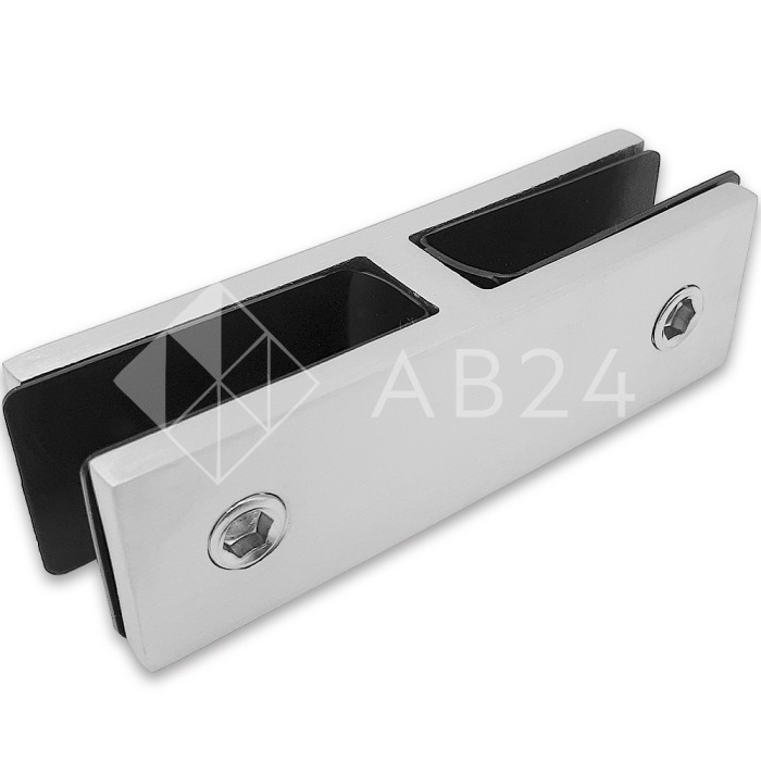 Крепление стекла FKK-201, 88х26 мм стекло-стекло 180°, нержавейка/матовый