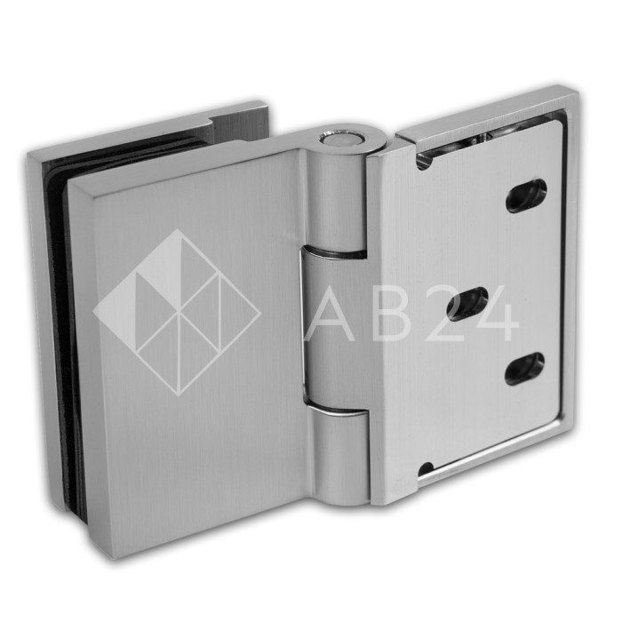 Петля Майя FDP-170 стена-стекло, открывание 90° наружу, латунь/матовый