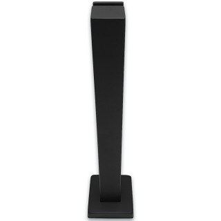 Стойка FOS-07(82) для стекла напольная 78х400 мм (крышка 82х82 мм) со сверлением, нержавейка/черный