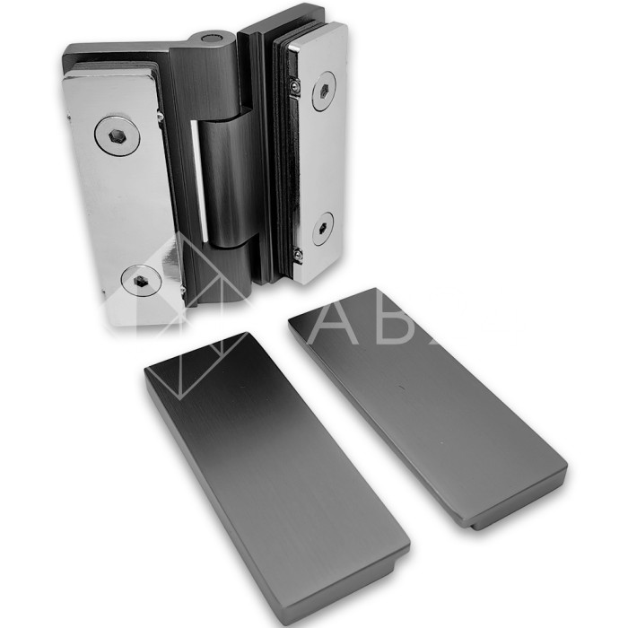 Петля Гера FDP-121 стекло-стекло 180°, латунь/оружейная сталь