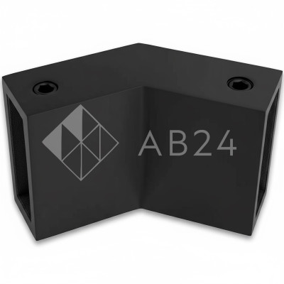 Соединитель FDC-36 трубы 30х10 вертикальный 135°, нержавейка/черный