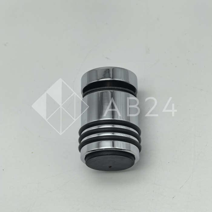 Ручка кноб Йота FDR-142 с резиновым торцом (односторонняя), алюминий/хром