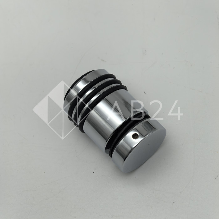 Ручка кноб Йота FDR-142 с резиновым торцом (односторонняя), алюминий/хром