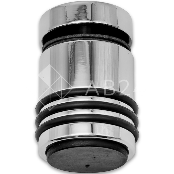 Ручка кноб Йота FDR-142 с резиновым торцом (односторонняя), алюминий/хром