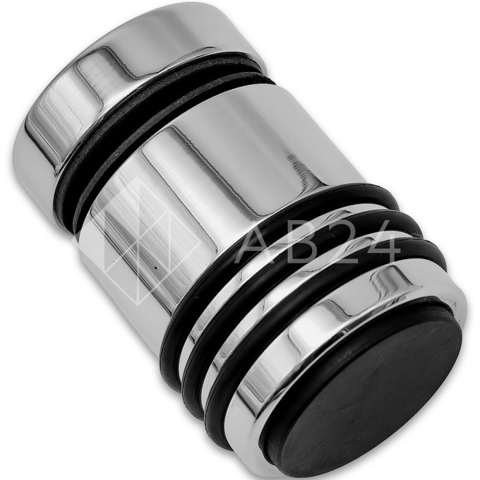 Ручка кноб Йота FDR-142 с резиновым торцом (односторонняя), алюминий/хром