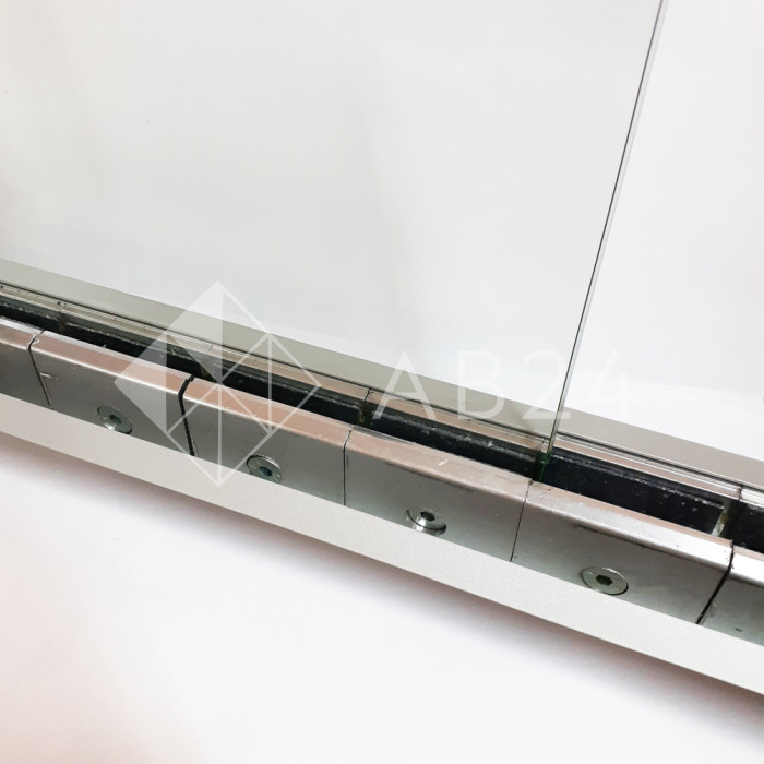 Профиль зажимной FKP-45 в сборе с крышкой, алюминий/анодированный