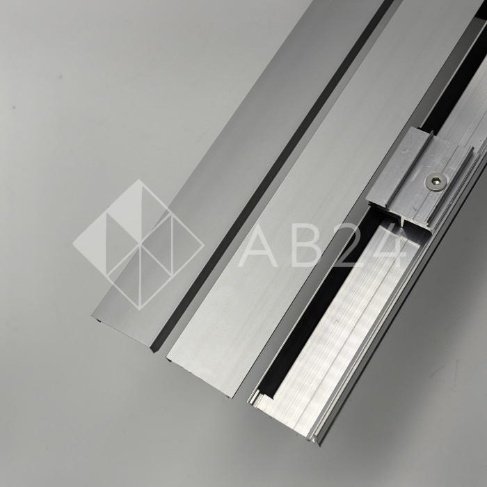 Профиль зажимной FKP-45 в сборе с крышкой, алюминий/анодированный