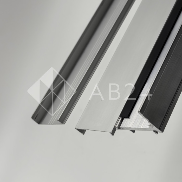 Профиль зажимной FKP-45 в сборе с крышкой, алюминий/анодированный