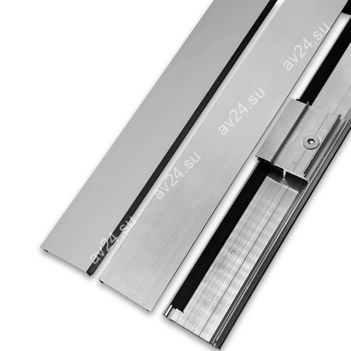 Профиль зажимной FKP-45 в сборе с двумя крышками, алюминий/анодированный