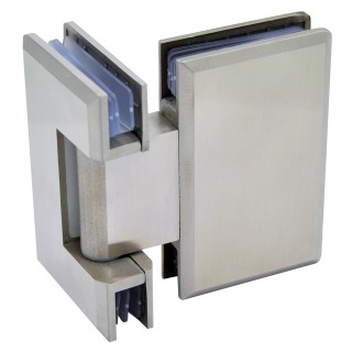 Петля Бета β FDP-22 стекло-стекло 180°, нержавейка/матовый