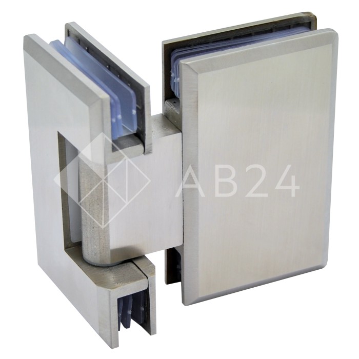 Петля Бета β FDP-22 стекло-стекло 180°, нержавейка/матовый