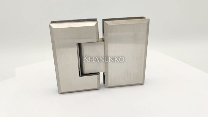 Петля Бета β FDP-22 стекло-стекло 180°, нержавейка/матовый