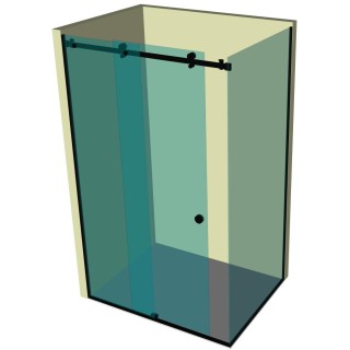 Душевая кабина угловая раздвижная DK-201P в опорном профиле