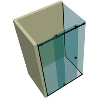 Душевая кабина угловая раздвижная DK-201P в опорном профиле