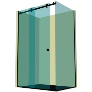 Душевая кабина угловая раздвижная DK-201P в опорном профиле