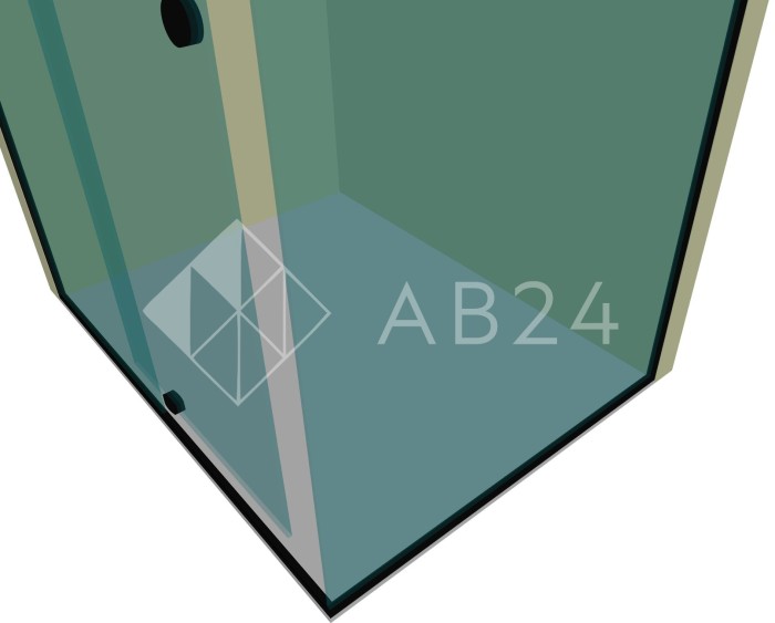 Душевая кабина угловая раздвижная DK-201P в опорном профиле